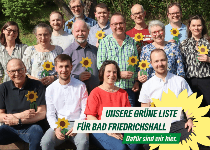 Gruppenfoto der Kandidierenden für die grüne Fraktion im Gemeinderat Bad Friedrichshall