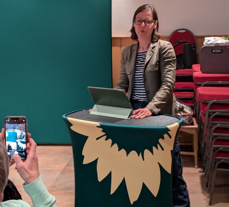 Sibylle am Redepult