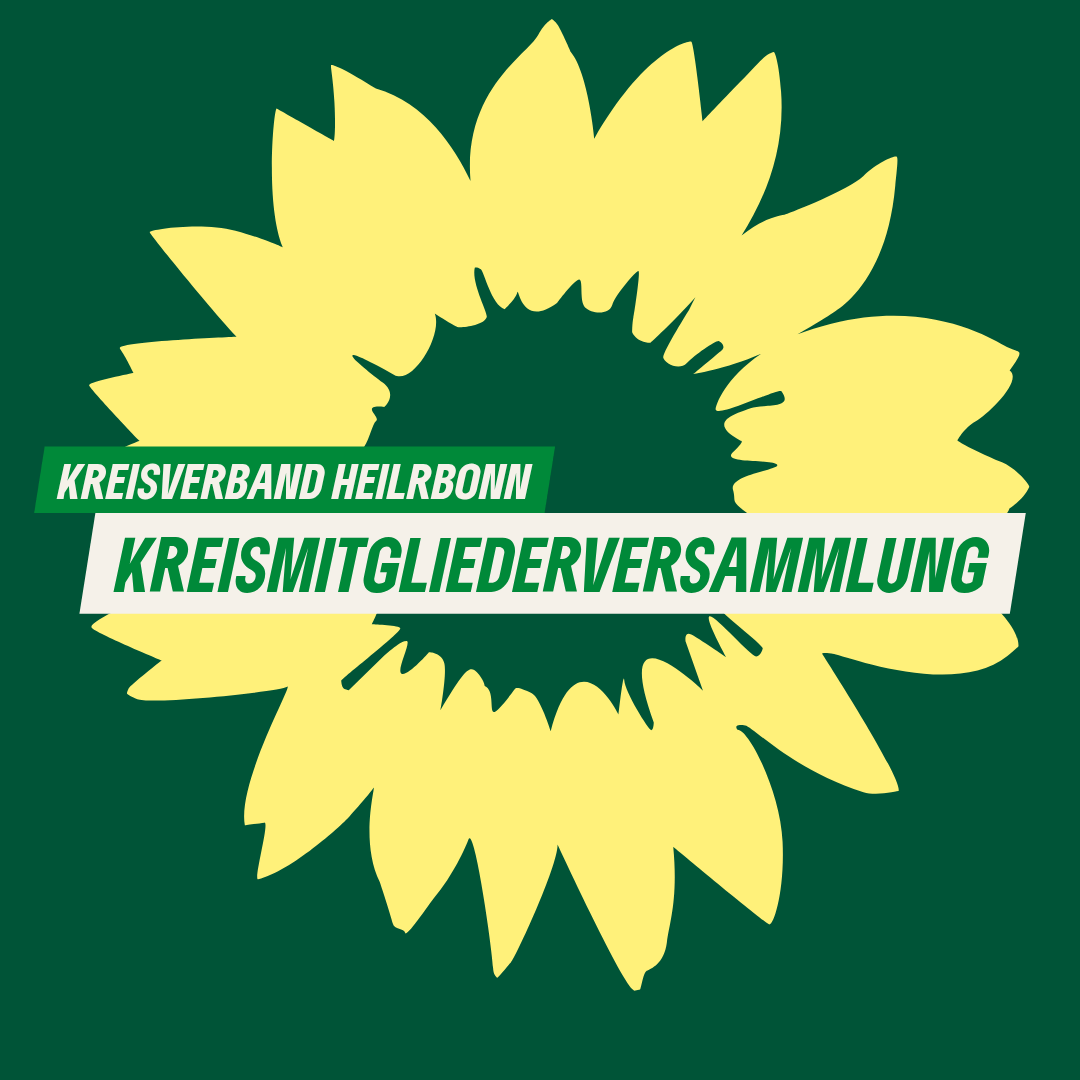 Sharepic Sonneblume mit Schriftzug Kreismitgliederversammlung