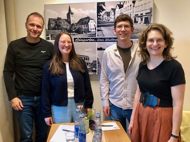 Der alte und neue Ortsvorstand: Hagen König, Pauline Tröbs, David Eiermann und Astrid Rall (v.l.n.r.)